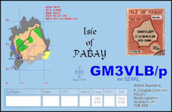 Isl. PABAY - QSL de CM3VLB/P - 